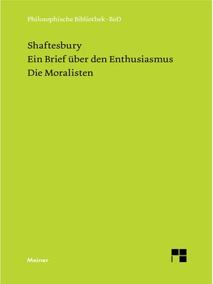 cover image of Ein Brief über den Enthusiasmus. Die Moralisten